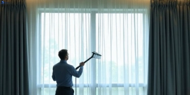 Commercial drapes cleaning service booval hotels offices